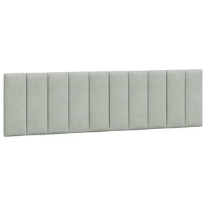 vidaXL Cabecero de cama acolchado Hanko terciopelo gris claro 183 cm