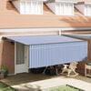 vidaXL Toldo Retr&aacute;ctil Manual Azul y 400 x 300 cm Poli&eacute;ster y Aluminio