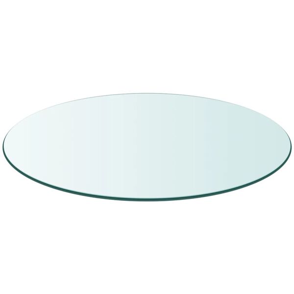 vidaXL Tablero de mesa de cristal templado redondo 400 mm