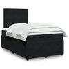 vidaXL Cama box spring con colch&oacute;n terciopelo negro 120x200 cm