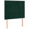vidaXL Cama box spring con colch&oacute;n terciopelo verde oscuro 80x200 cm