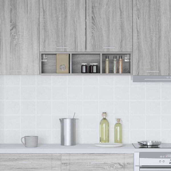 vidaXL Mueble colgante Gris Sonoma 20 x 29,5 x 80 cm