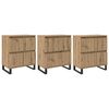 vidaXL Aparador 3 uds. Roble artisan 60 x 35 x 70 cm