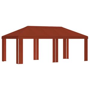 vidaXL Cubierta de gazebo 6 x 3 m Terracota Poli&eacute;ster 190