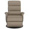 vidaXL Sill&oacute;n reclinable con reposapi&eacute;s cuero sint&eacute;tico capuchino