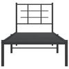 vidaXL Estructura cama sin colch&oacute;n con cabecero metal negro 75x190 cm