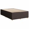 vidaXL Cama box spring con colch&oacute;n tela marr&oacute;n oscuro 120x190 cm