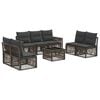 vidaXL Conjunto de sof&aacute;s de jard&iacute;n 8 pcs Gris y Gris Oscuro