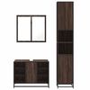vidaXL Set de muebles baño 3 pzas madera contrachapada roble marrón