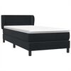 vidaXL Cama box spring con colch&oacute;n terciopelo negro 90x220 cm