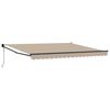 vidaXL Toldo Retr&aacute;ctil Beige 400 x 300 cm Poli&eacute;ster y Aluminio