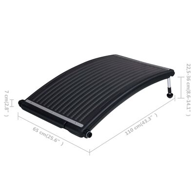 vidaXL Panel calefactor solar para piscina curvada 110x65 cm