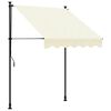 vidaXL Toldo retr&aacute;ctil de tela y acero crema 150x150 cm