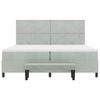 vidaXL Cama tipo Box Spring Gris Claro 200 x 200 cm Terciopelo