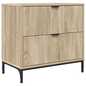 vidaXL Mesa de Noche con caj&oacute;n Roble Sonoma 63.5 x 36 x 61 cm
