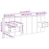 vidaXL Cabecero con Mueble 3 pcs Roble artesanal Madera de ingenier&iacute;a