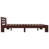 vidaXL Estructura cama sin colch&oacute;n madera pino marr&oacute;n oscuro 180x200 cm