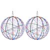 vidaXL Luz de adorno navide&ntilde;o 2 uds. 1900 LED Multicolor &Oslash; 60 x 63 cm
