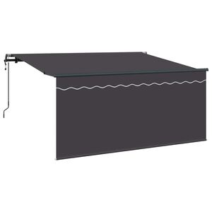 vidaXL Toldo Retr&aacute;ctil Rayado Antracita 300 x 200 cm tela