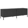 vidaXL Mueble para TV acero laminado en fr&iacute;o negro 135x39x43,5 cm