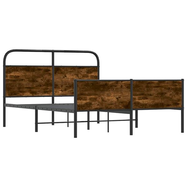 vidaXL Estructura de cama sin colch&oacute;n 140x190 cm madera roble Sonoma