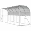 vidaXL Gallinero Contra Pared Plateado 600 x 150 x 215 cm