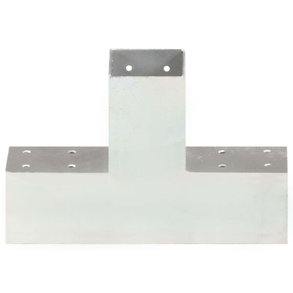 vidaXL Conectores de postes en X 4 uds metal galvanizado 71x71 mm