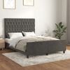 vidaXL Estructura de cama sin colch&oacute;n terciopelo gris oscuro 140x190cm