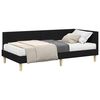 vidaXL Estructura de Cama Esquina con Colch&oacute;n 2 uds. Negro 80 x 200 cm