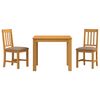 vidaXL Conjunto de comedor 3 uds. Gris Madera de Roble S&oacute;lido