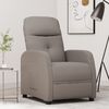 vidaXL Sill&oacute;n reclinable de tela gris taupe