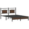 vidaXL Estructura de cama sin colch&oacute;n madera marr&oacute;n roble 150x200 cm