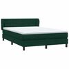 vidaXL Cama box spring con colch&oacute;n terciopelo verde oscuro 160x220 cm