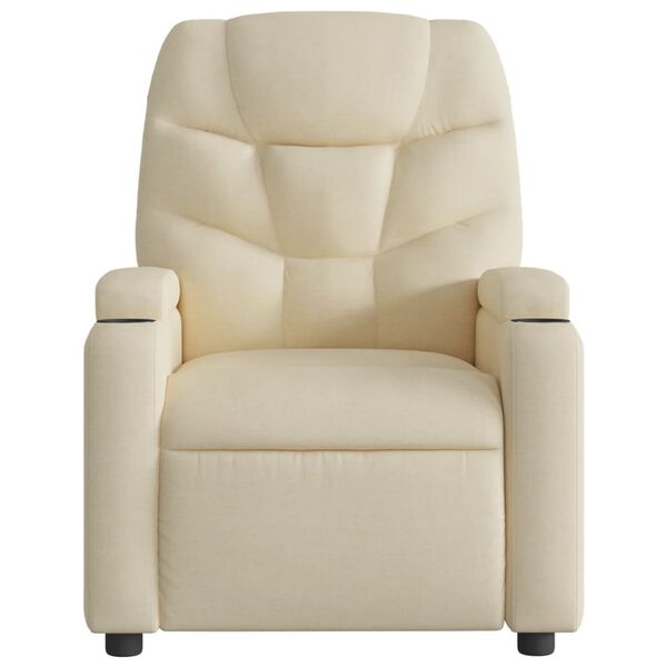 vidaXL Sill&oacute;n reclinable de tela crema