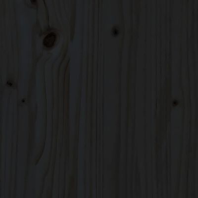 vidaXL Compostador de madera maciza de pino negro 63,5x63,5x77,5 cm