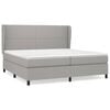 vidaXL Cama box spring con colch&oacute;n tela gris claro 200x200 cm