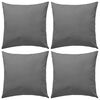 vidaXL Cojines para exteriores 45x45 cm gris 4 unidades