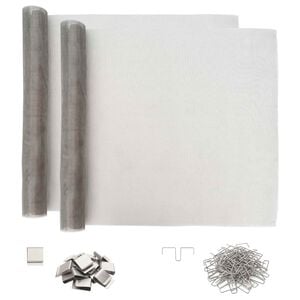 vidaXL Cubierta de eje de luz con clips 2 uds. 70 x 130 cm Plateado
