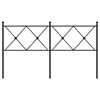 vidaXL Cabecero de metal negro 150 cm