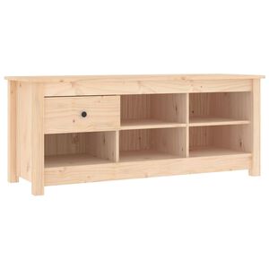 vidaXL Zapatero de madera maciza de pino 110x38x45,5 cm