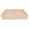 vidaXL Estructura de cama doble peque&ntilde;a sin colch&oacute;n madera maciza