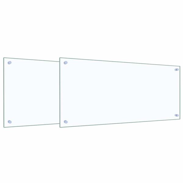 vidaXL Salpicadero de cocina 2 pcs Transparente 90 x 40 cm