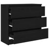 vidaXL Aparador de madera de roble negro 80x35x76 cm