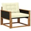 vidaXL Madera maciza de acacia y textileno