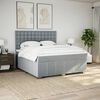 vidaXL Cama box spring con colch&oacute;n tela gris claro 180x200 cm