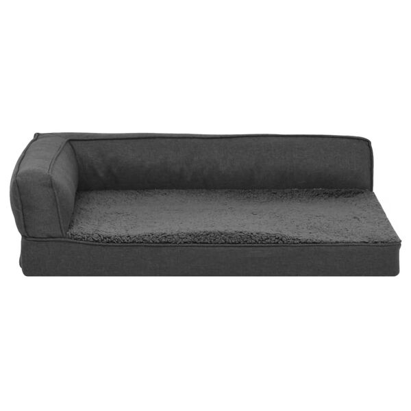 vidaXL Colch&oacute;n para cama de perro ergon&oacute;mico gris oscuro 75x53 cm