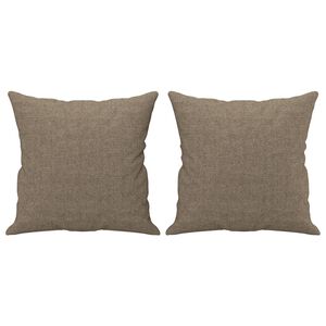 vidaXL Cojines decorativos 2 uds tela gris taupe 40x40 cm