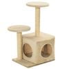 vidaXL Rascador para gatos con poste de sisal 60 cm beige