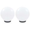 vidaXL Juego de l&aacute;mparas de bola LED 2 piezas esf&eacute;ricas 25 cm PMMA