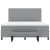 vidaXL Cama tipo Box Spring con colch&oacute;n Gris Claro 180 x 200 cm tela
